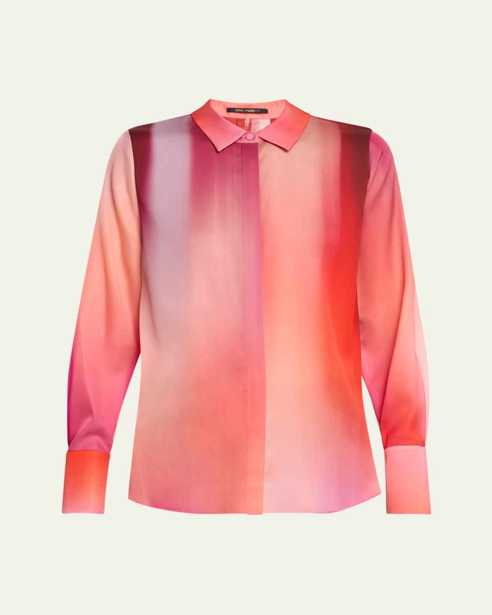 Cassi Ombre Button-Down Blous